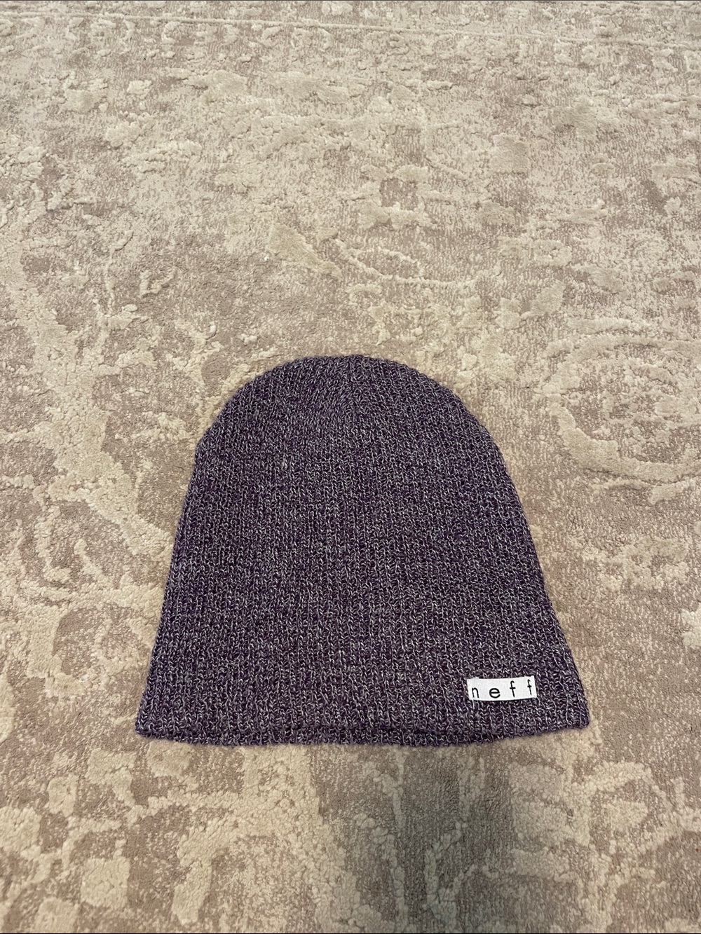 Neff Purple Ribbed Knit Beanie